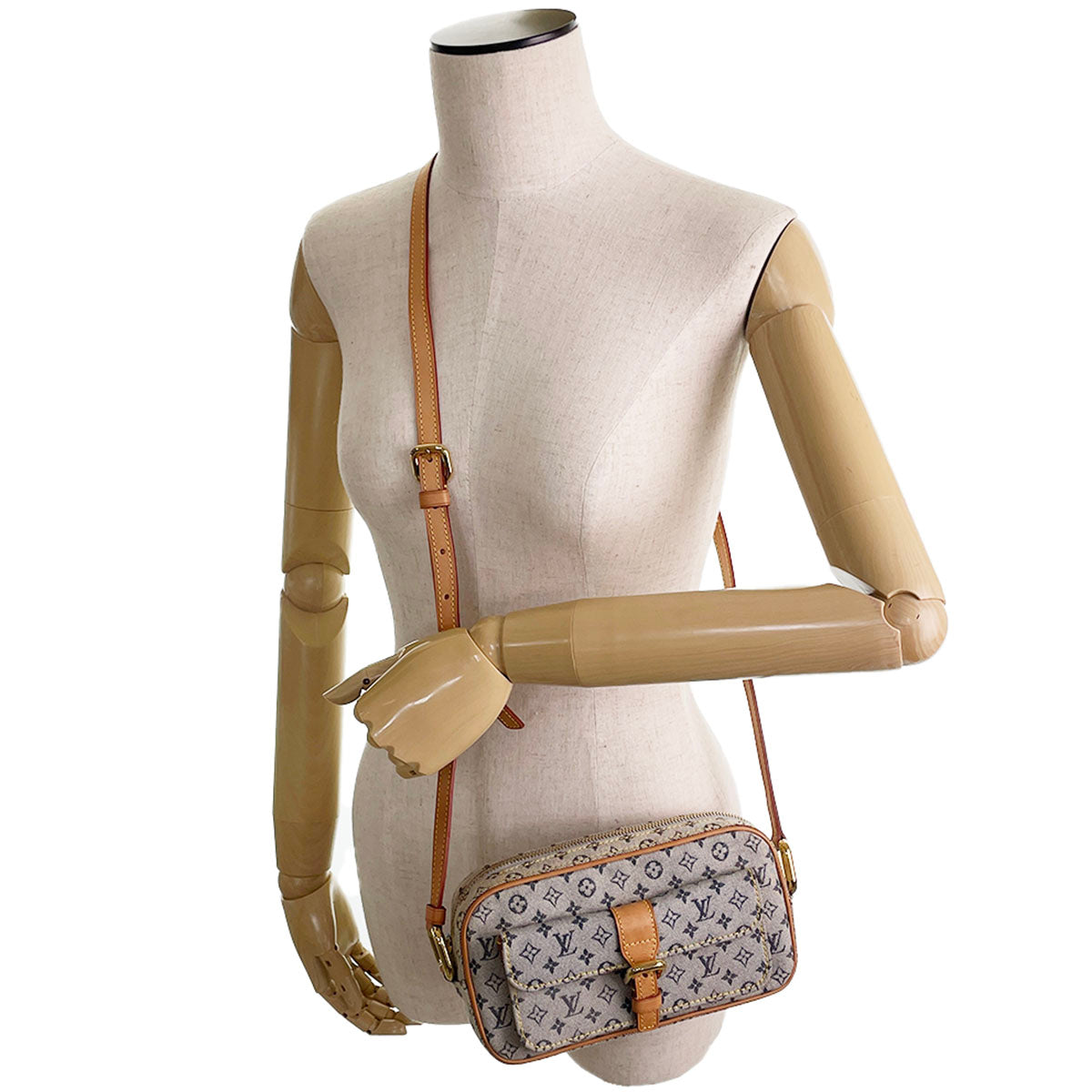Louis Vuitton Monogram Mini Juliet MM Canvas Fabric Blue Shoulder bag 4918