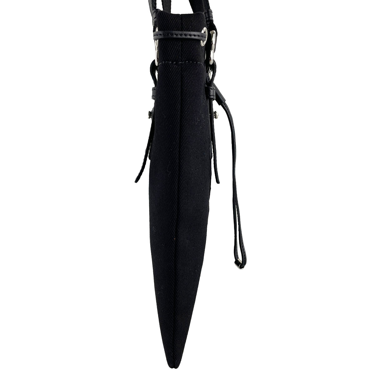 Saint Laurent Rive Gauche Kahala Canvas Fabric Black Handbag 4886