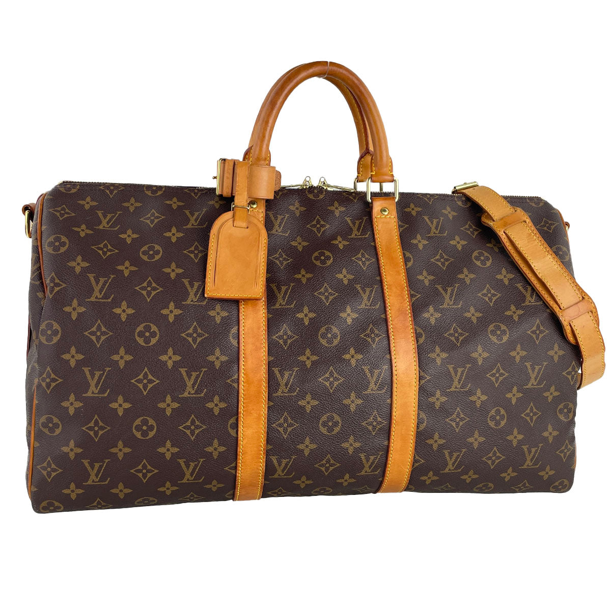 Louis Vuitton Monogram Keepall Bandouliere 50 Coated Canvas Boston Bag 4927