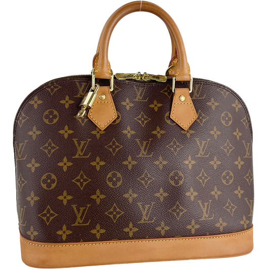 Louis Vuitton Monogram Alma Coated Canvas Fabric Brown Handbag 4823