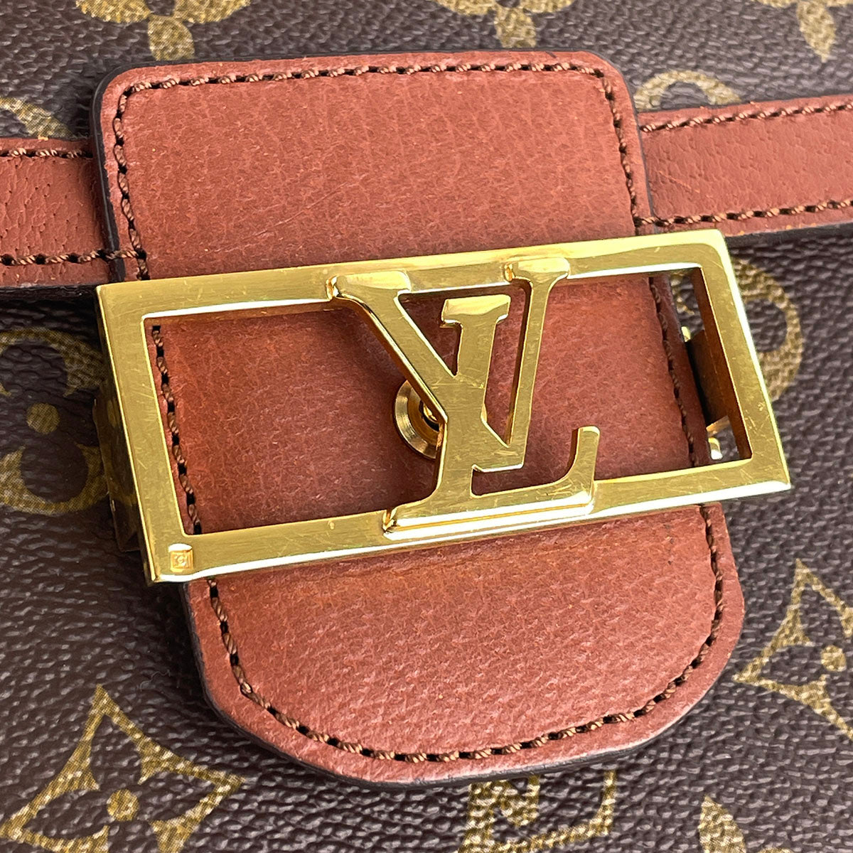 Louis Vuitton Monogram Sac Dauphine Coated Canvas Brown Shoulder bag 4908