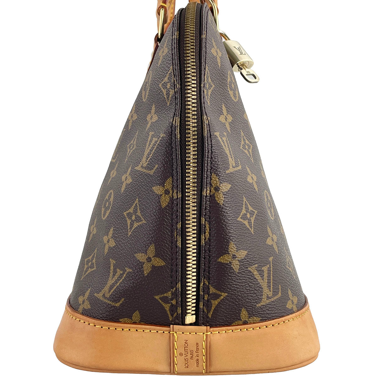 Louis Vuitton Monogram Alma Coated Canvas Fabric Brown Handbag 4838