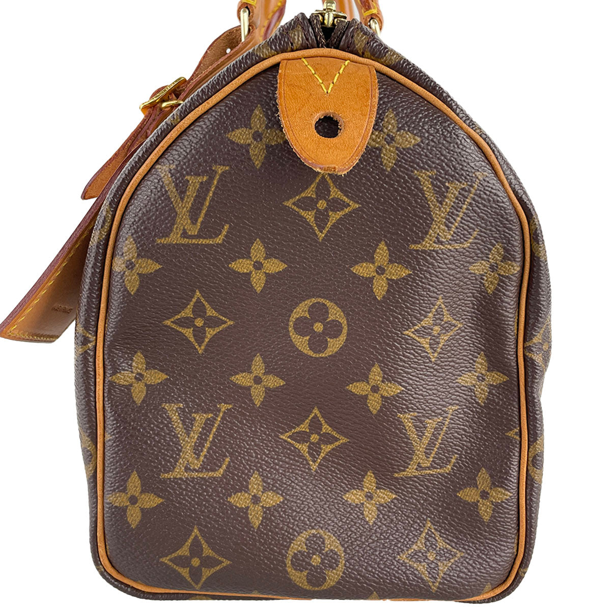 Louis Vuitton Monogram Speedy 25 Coated Canvas Fabric Brown Handbag 4928