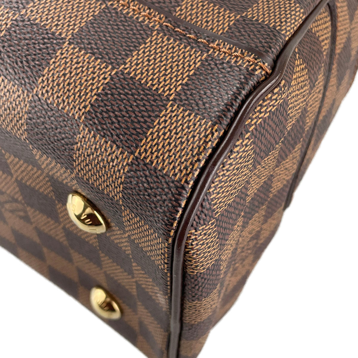 Louis Vuitton Damier Duomo Coated Canvas Suede Brown Handbag 4905