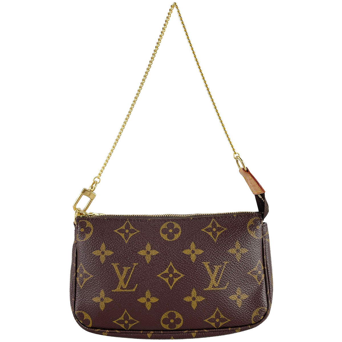 Louis Vuitton Monogram Mini Pochette Accessoires Coated Canvas Brown Pouch 4903