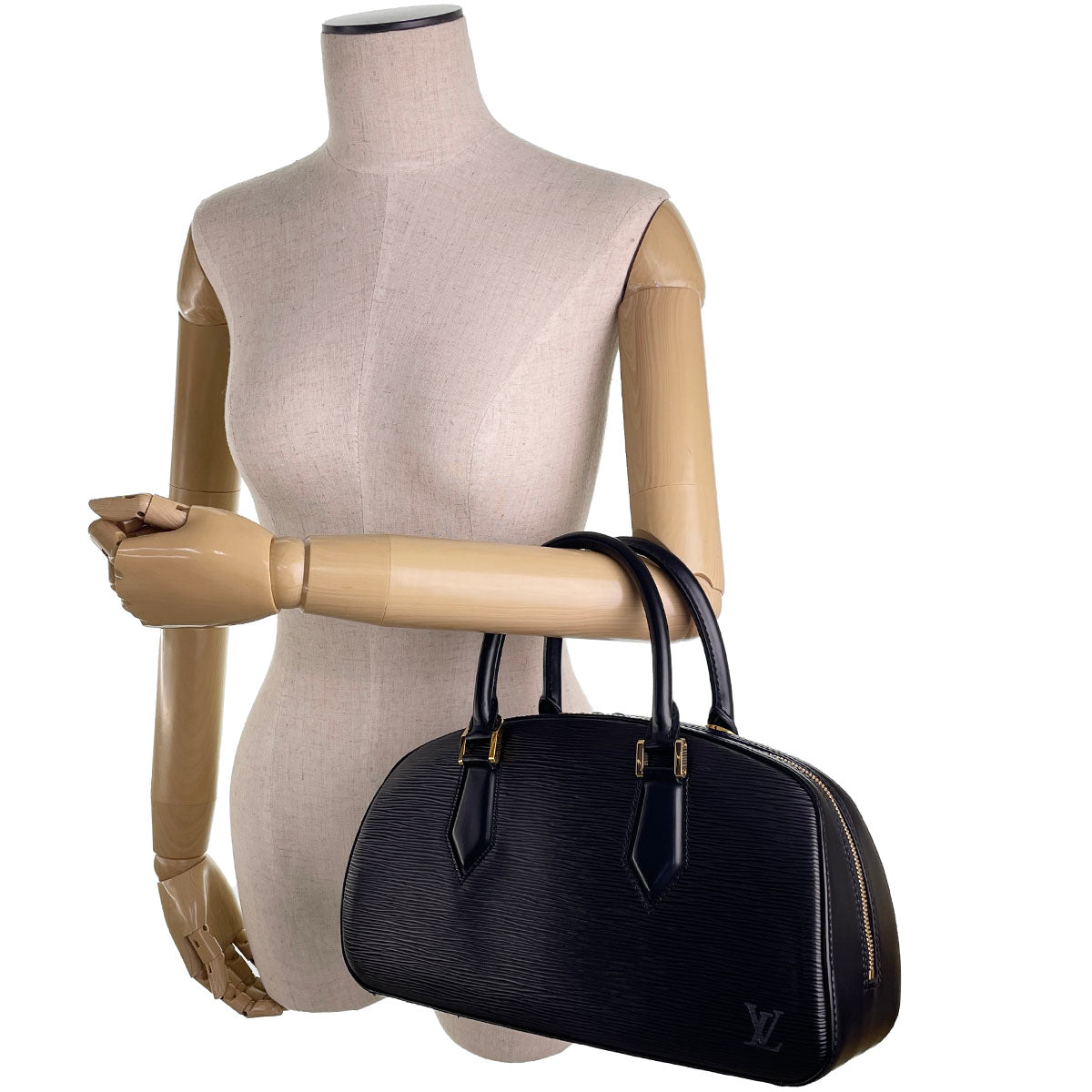 Louis Vuitton Epi Jasmine Leather Suede Black Handbag 4929