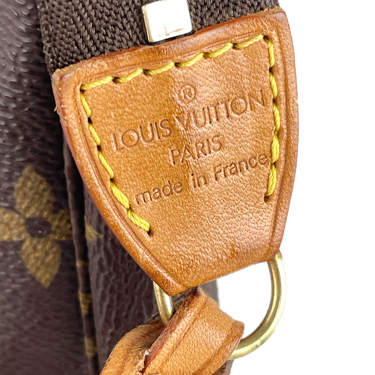 Louis Vuitton Monogram Pochette Accessoires Coated Canvas Brown Handbag 4922