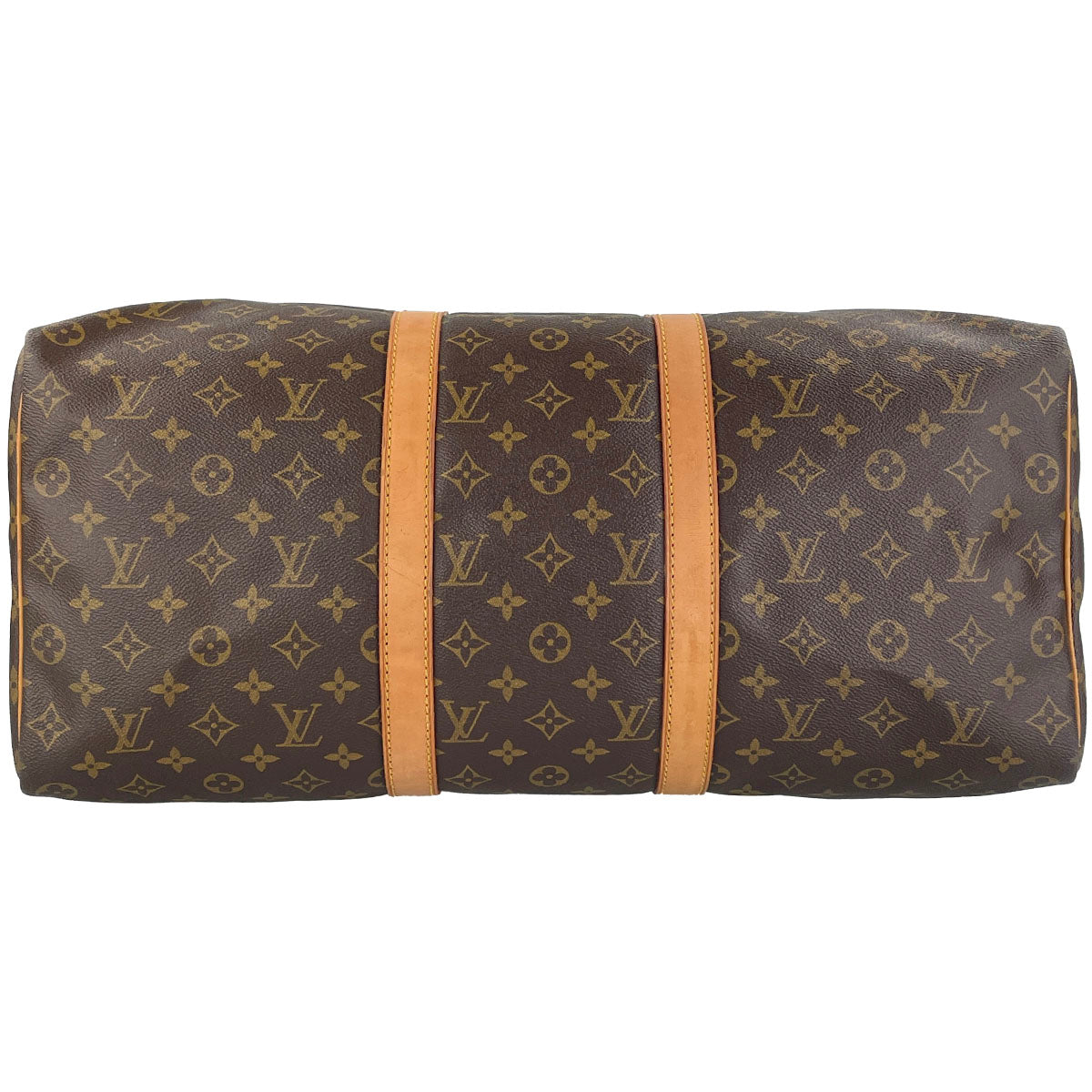 Louis Vuitton Monogram Keepall 50 Leather Fabric Brown Boston Bag 4662
