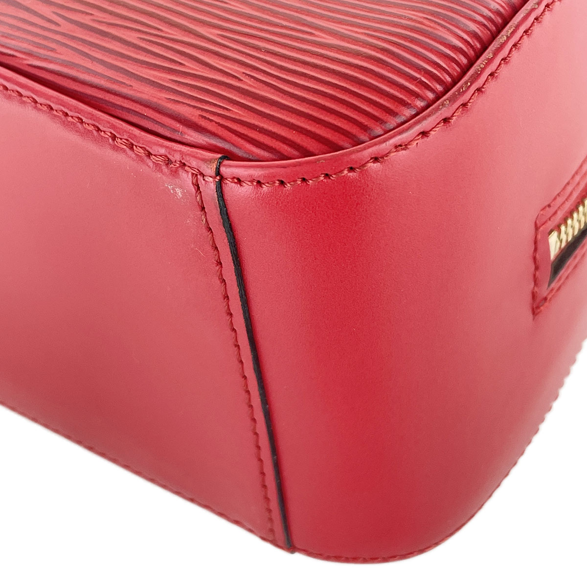 Louis Vuitton Epi Jasmine Leather Suede Red Handbag 4940