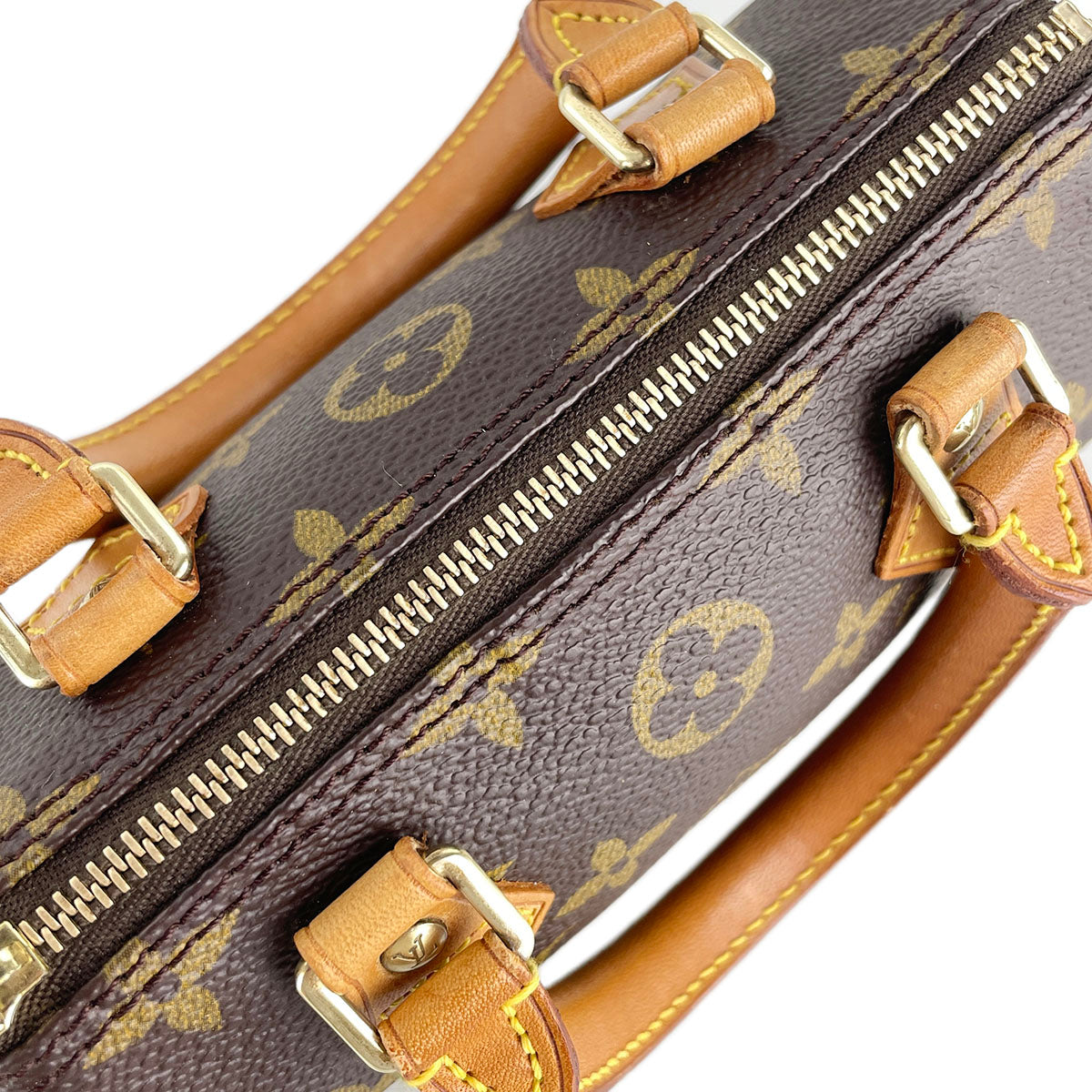 Louis Vuitton Monogram Mini speedy Coated Canvas Fabric Brown Handbag 4930