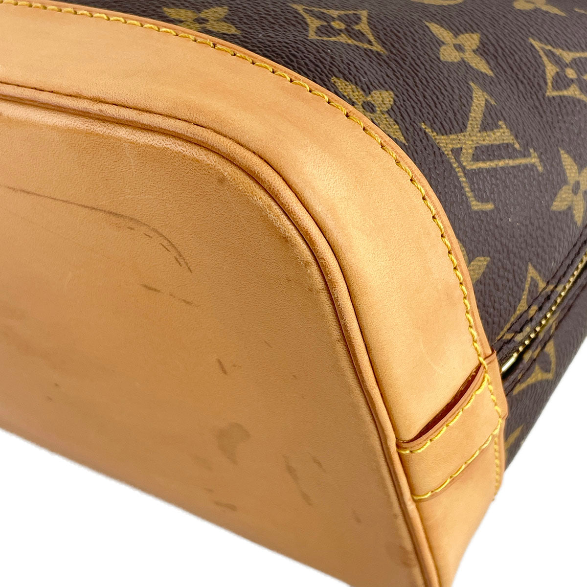 Louis Vuitton Monogram Alma Coated Canvas Fabric Brown Handbag 4838
