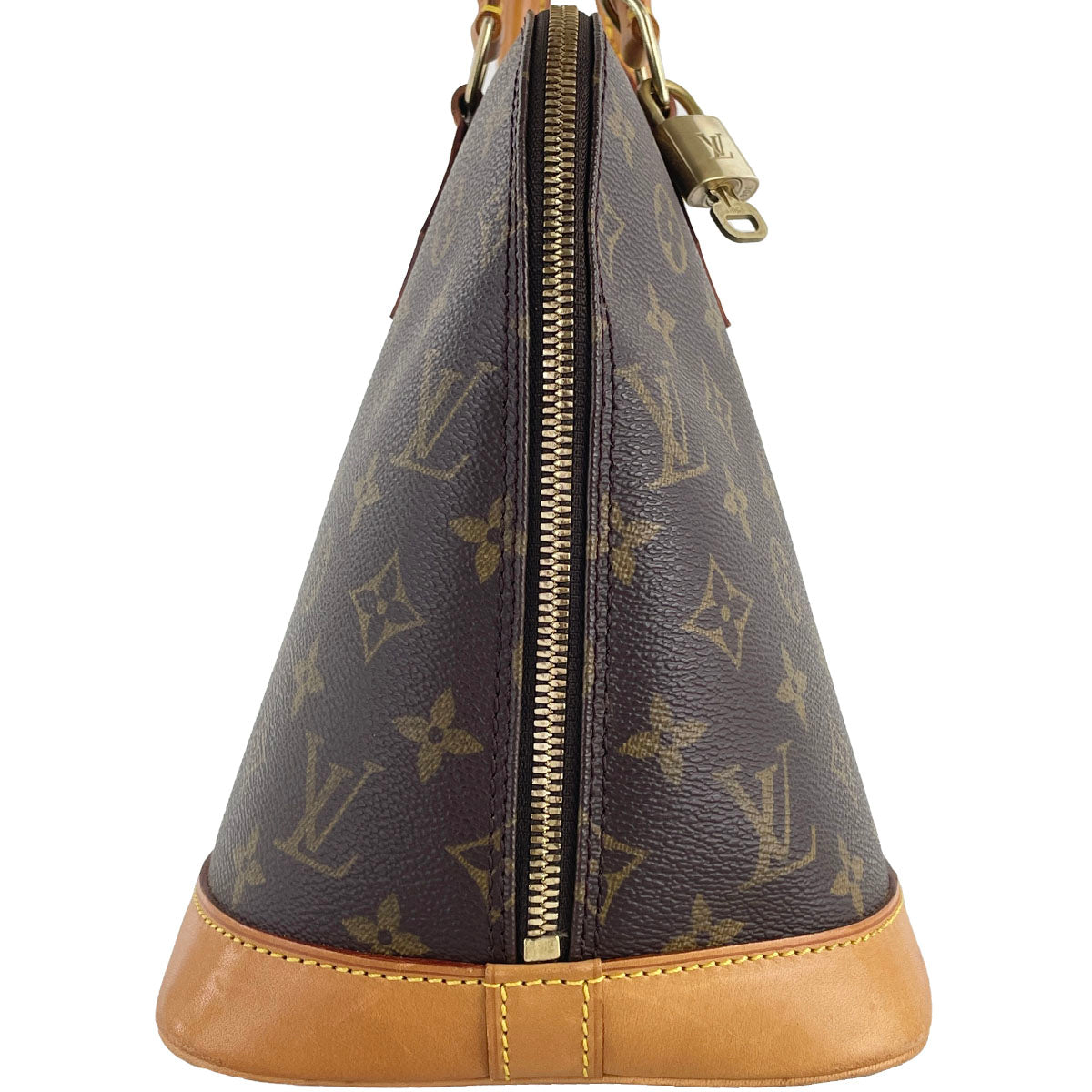Louis Vuitton Monogram Alma Coated Canvas Fabric Brown Handbag 4912