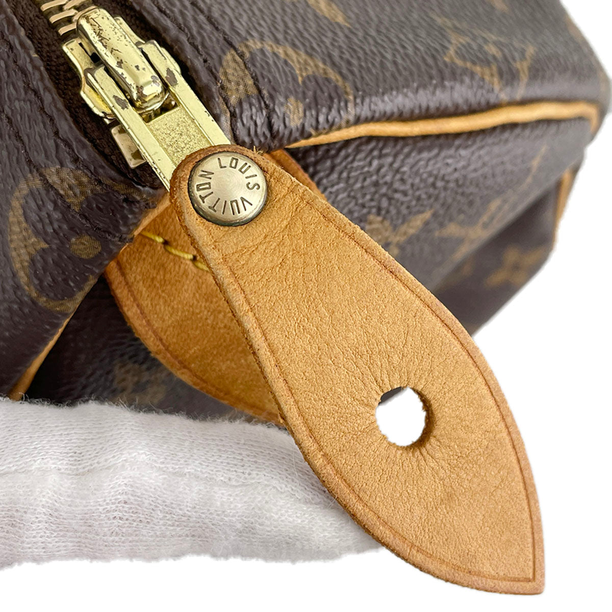 Louis Vuitton Monogram Speedy 25 Coated Canvas Fabric Brown Handbag 4892