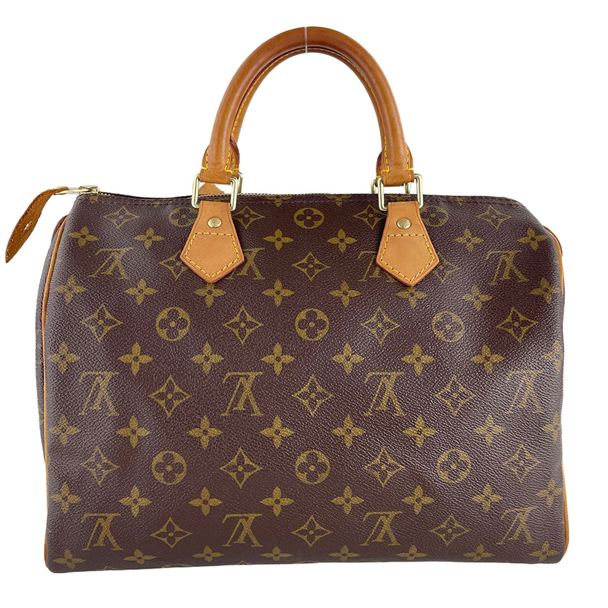 Louis Vuitton Monogram Speedy 30 Coated Canvas Fabric Brown Handbag 4866