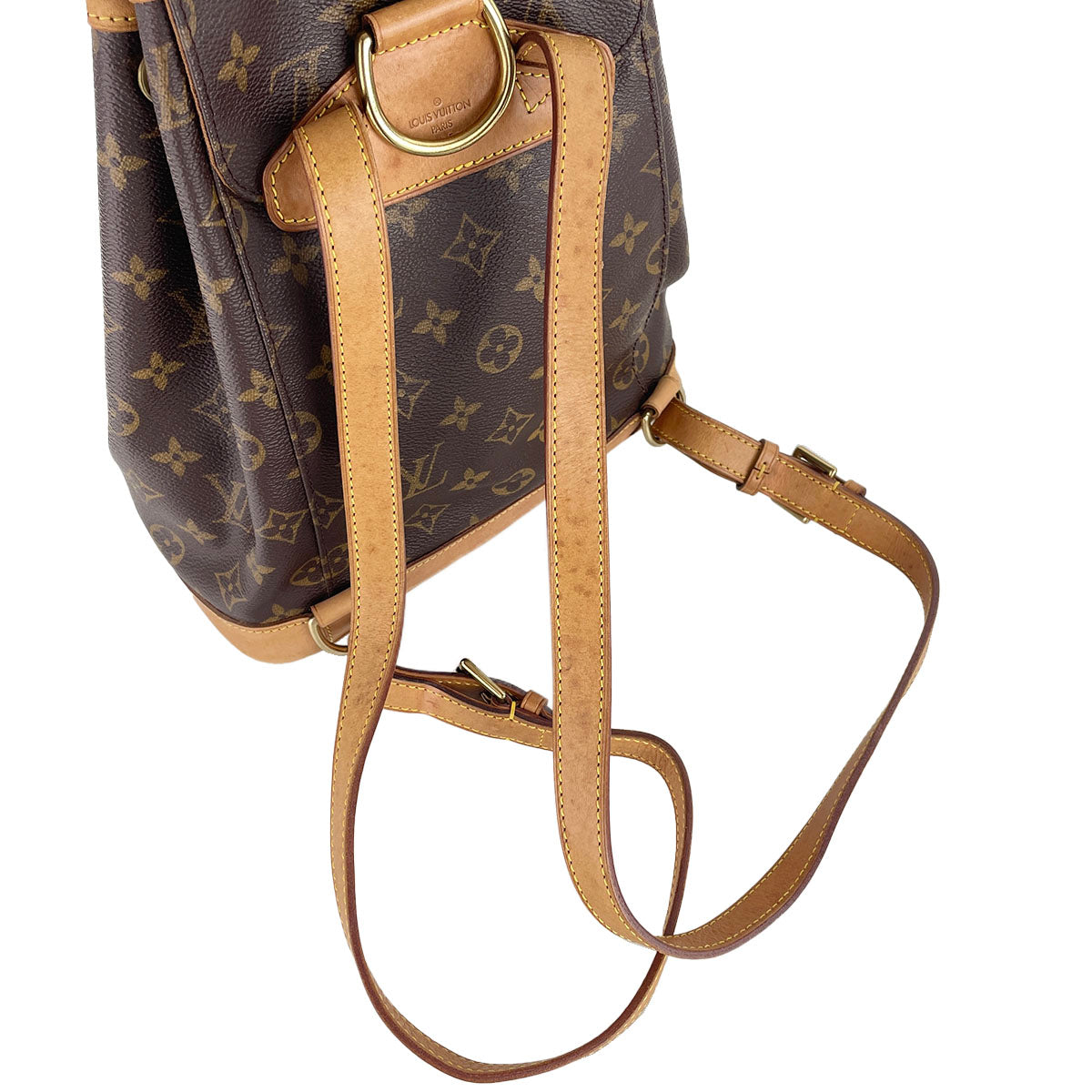 Louis Vuitton Monogram Montsouris MM Coated Canvas Brown Backpack Bag 4943