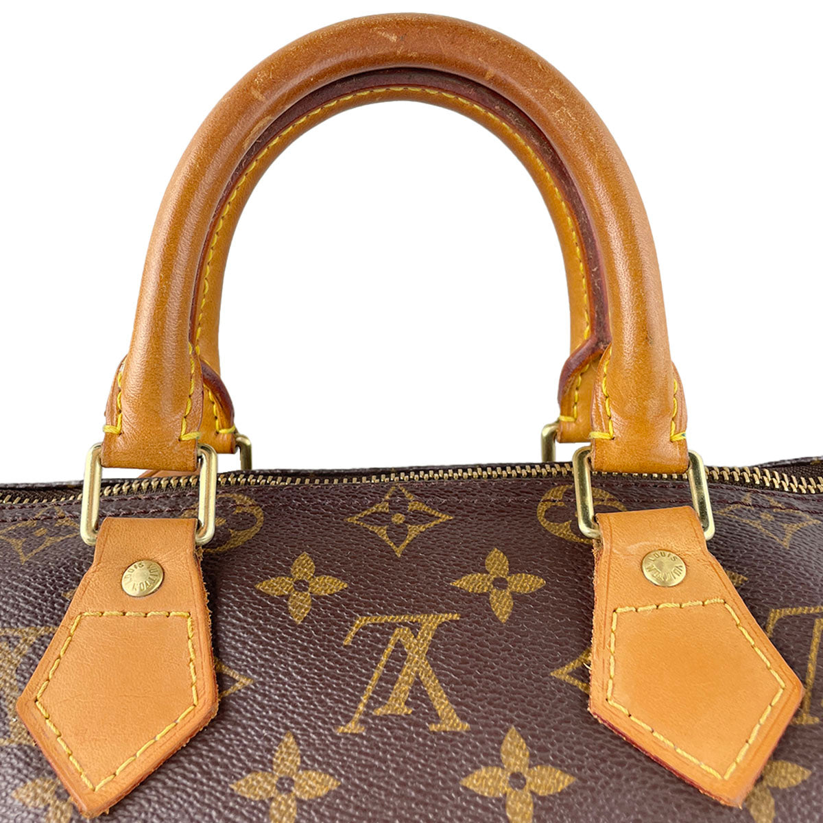Louis Vuitton Monogram Speedy 25 Coated Canvas Fabric Brown Handbag 4925