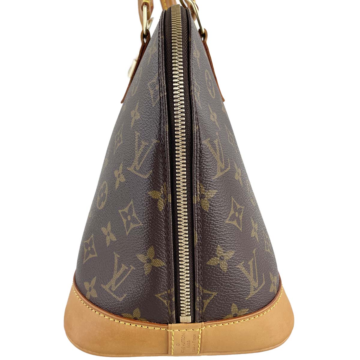 Louis Vuitton Monogram Alma Coated Canvas Fabric Brown Handbag 4881