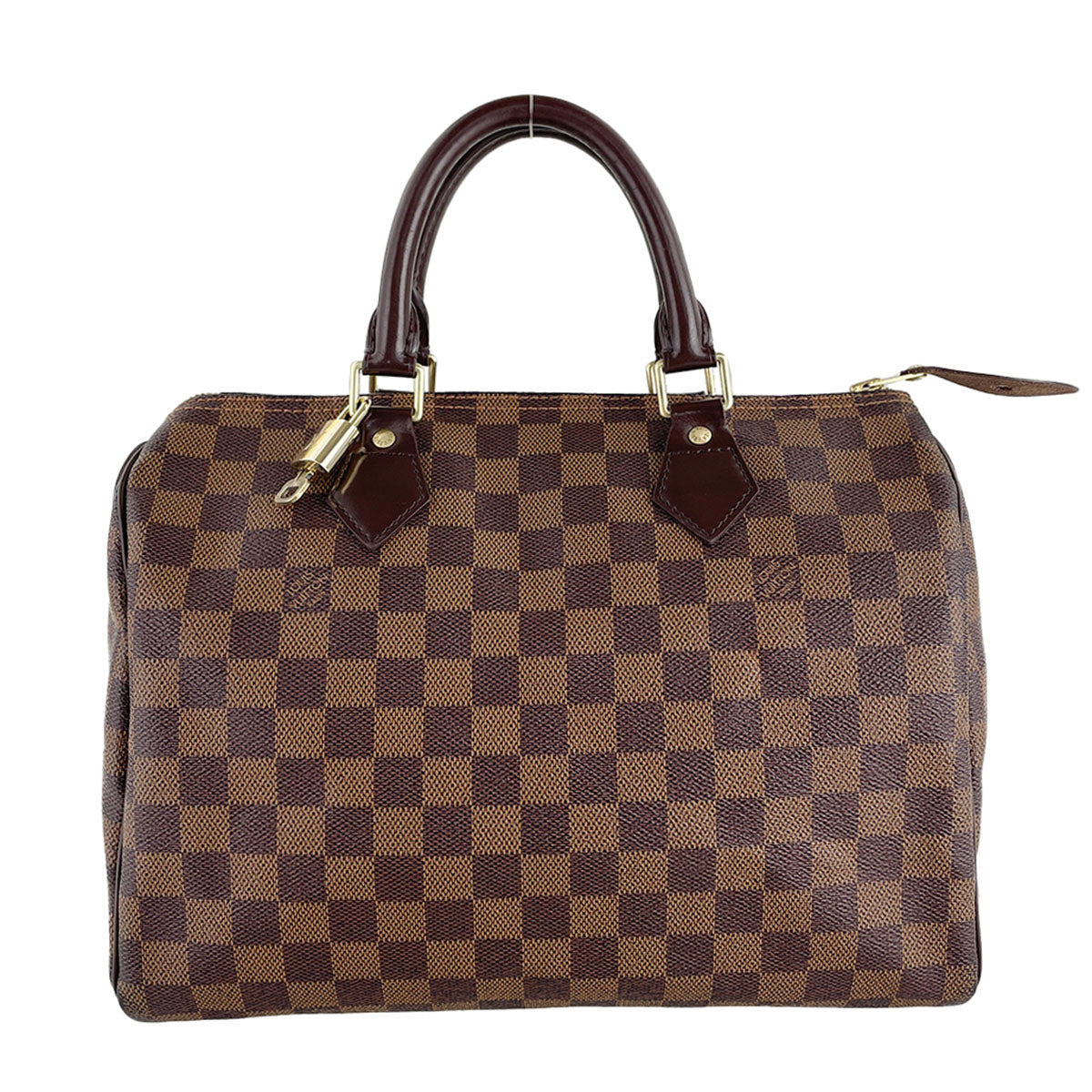 Louis Vuitton Damier Speedy 30 Coated Canvas Fabric Brown Handbag 4893