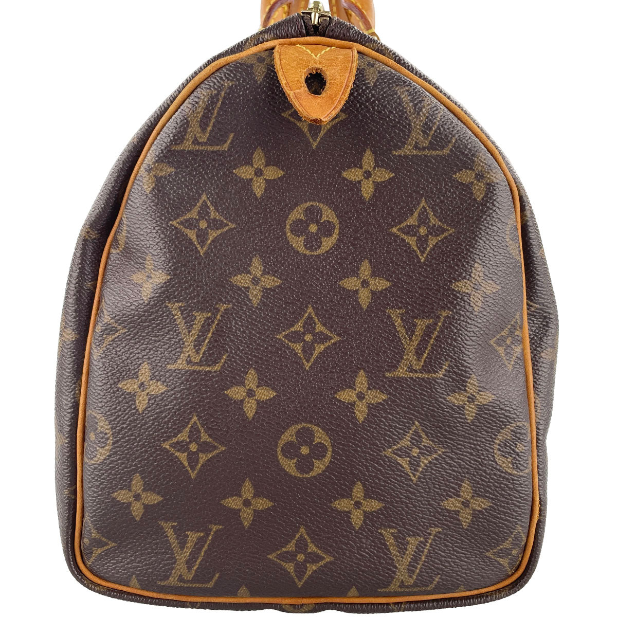 Louis Vuitton Monogram Speedy 30 Coated Canvas Fabric Brown Handbag 4935