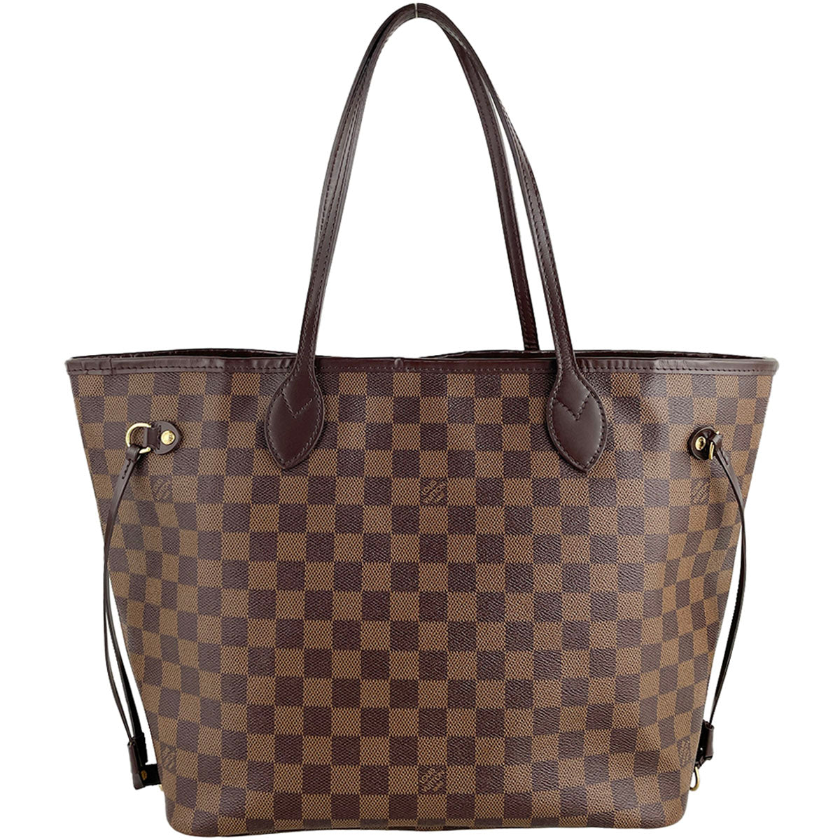 Louis Vuitton Damier Neverfull MM Coated Canvas Fabric Brown Tote bag 4826