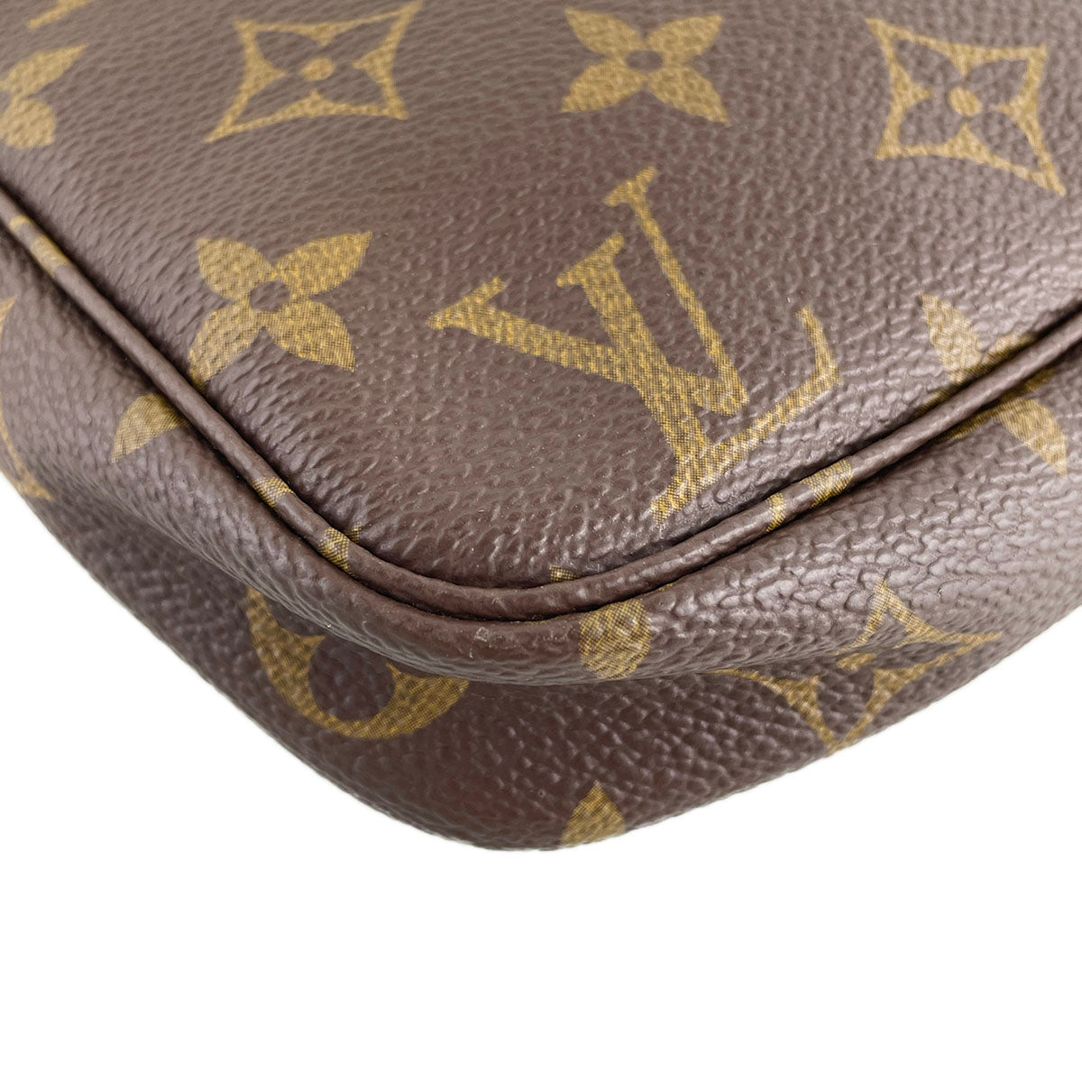 Louis Vuitton Monogram Pochette Accessoires Coated Canvas Brown Handbag 4891