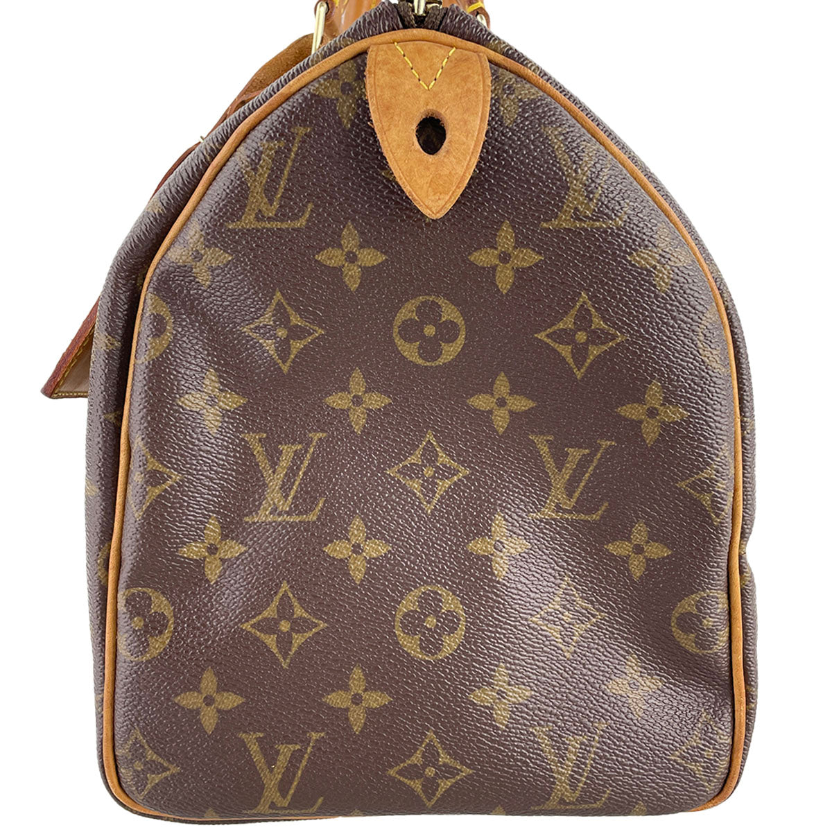 Louis Vuitton Monogram Speedy 30 Coated Canvas Fabric Brown Handbag 4866