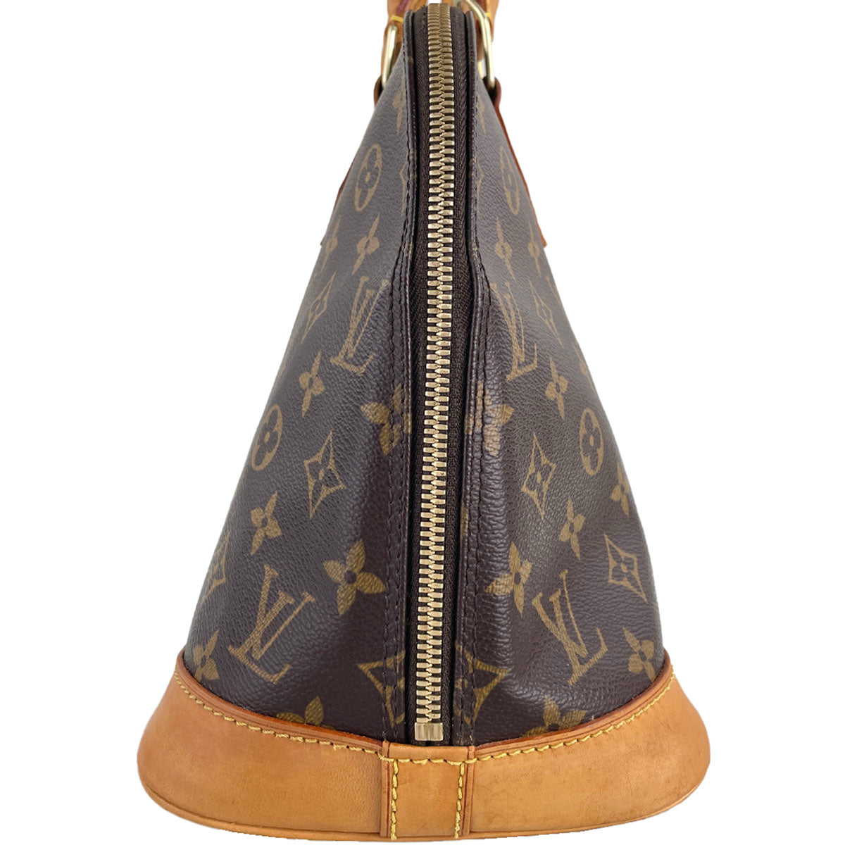 Louis Vuitton Monogram Alma 2way Coated Canvas Fabric Brown Handbag 4882
