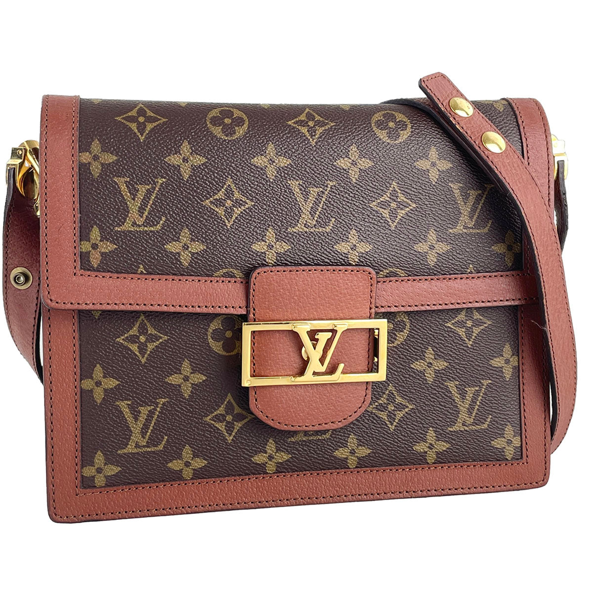 Louis Vuitton Monogram Sac Dauphine Coated Canvas Brown Shoulder bag 4908
