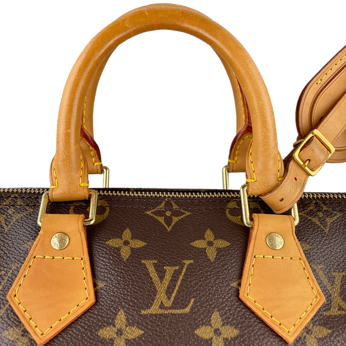 Louis Vuitton Monogram Speedy 25 Coated Canvas Fabric Brown Handbag 4907