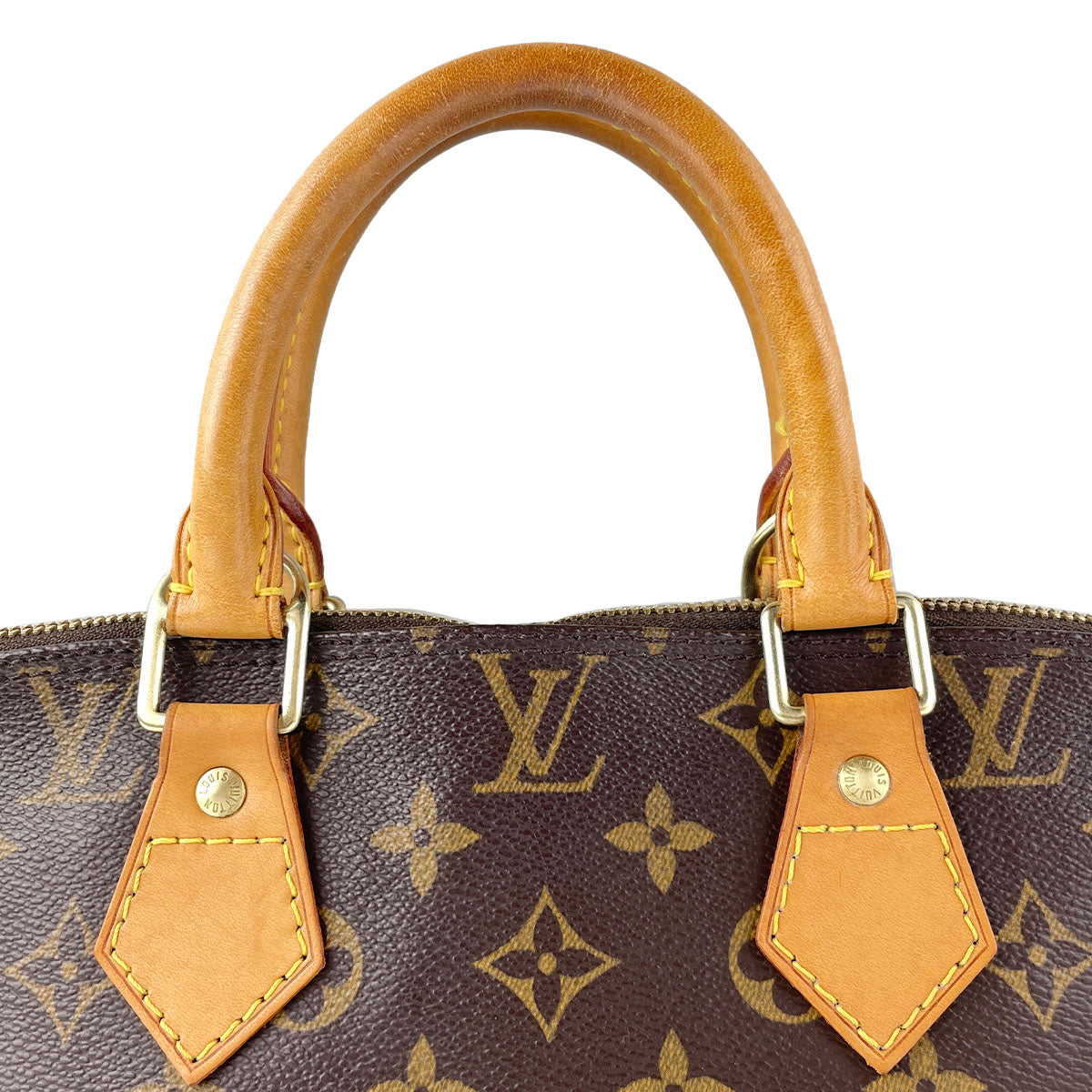 Louis Vuitton Monogram Alma 2way Coated Canvas Fabric Brown Handbag 4882