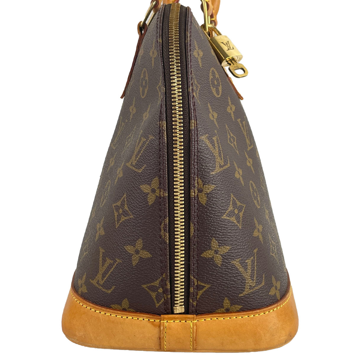 Louis Vuitton Monogram Alma Coated Canvas Fabric Brown Handbag 4829