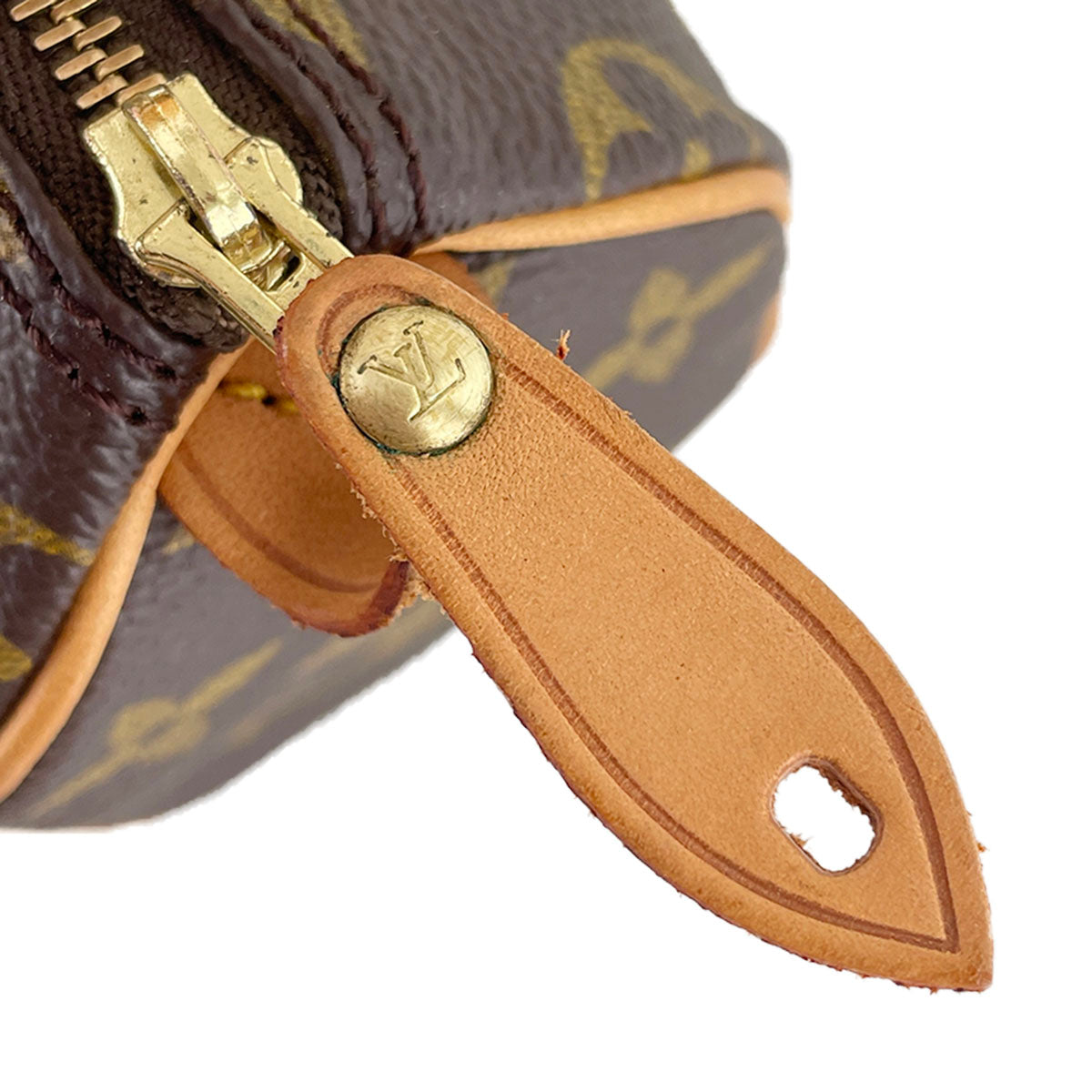 Louis Vuitton Monogram Mini speedy Coated Canvas Fabric Brown Handbag 4896