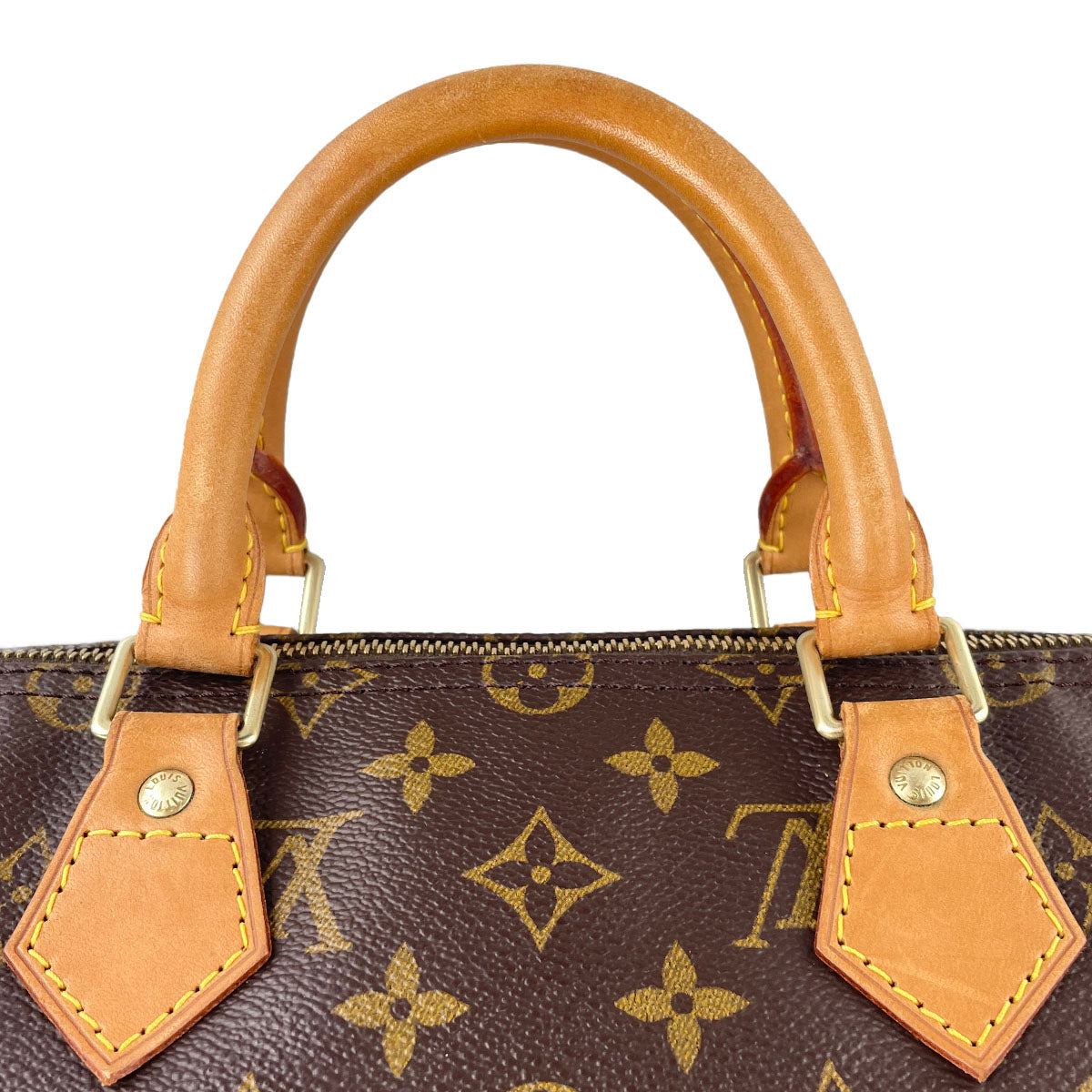 Louis Vuitton Monogram Speedy 35 Coated Canvas Fabric Brown Handbag 4849