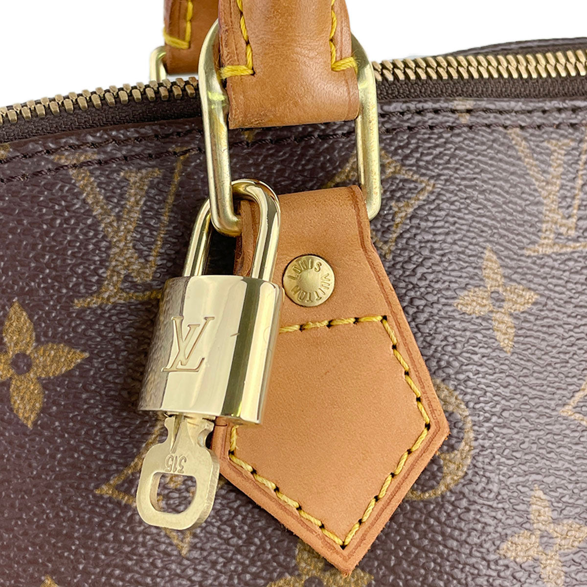 Louis Vuitton Monogram Alma Coated Canvas Fabric Brown Handbag 4823