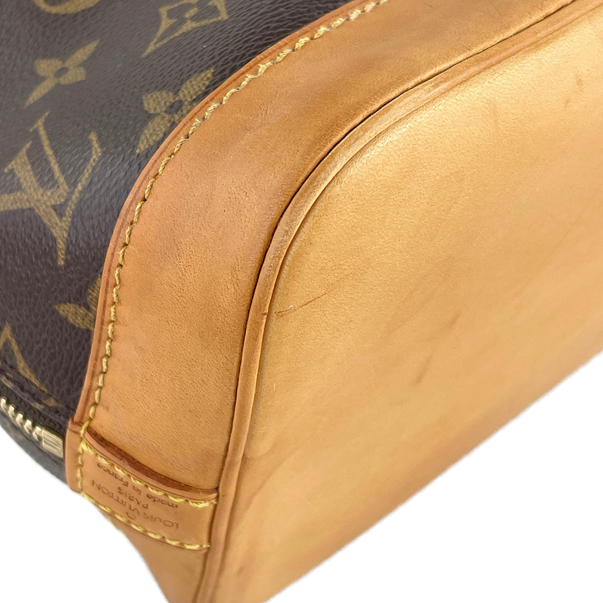 Louis Vuitton Monogram Alma 2way Coated Canvas Fabric Brown Handbag 4882