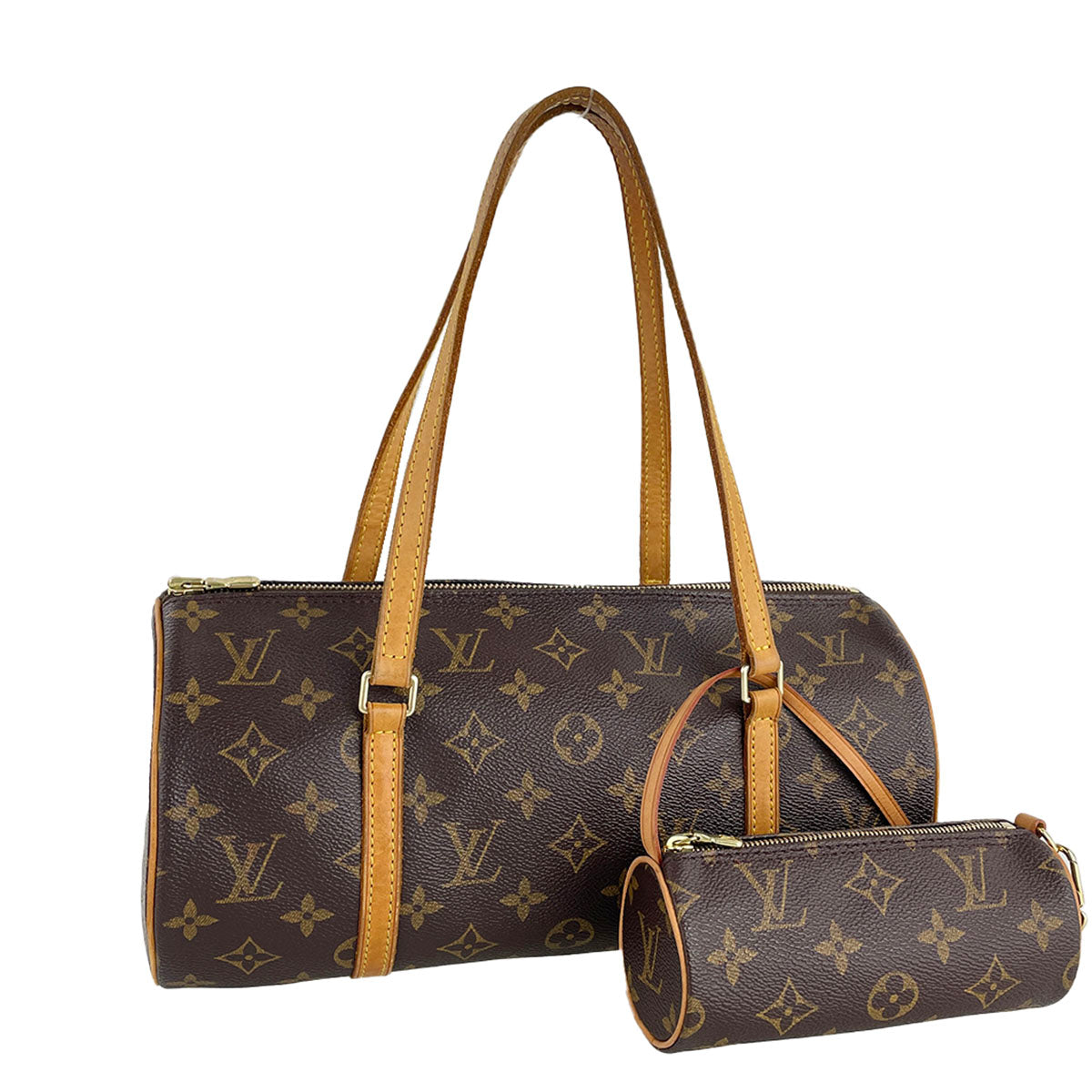 Louis Vuitton Monogram Papillon 30 Coated Canvas Brown Handbag 4936