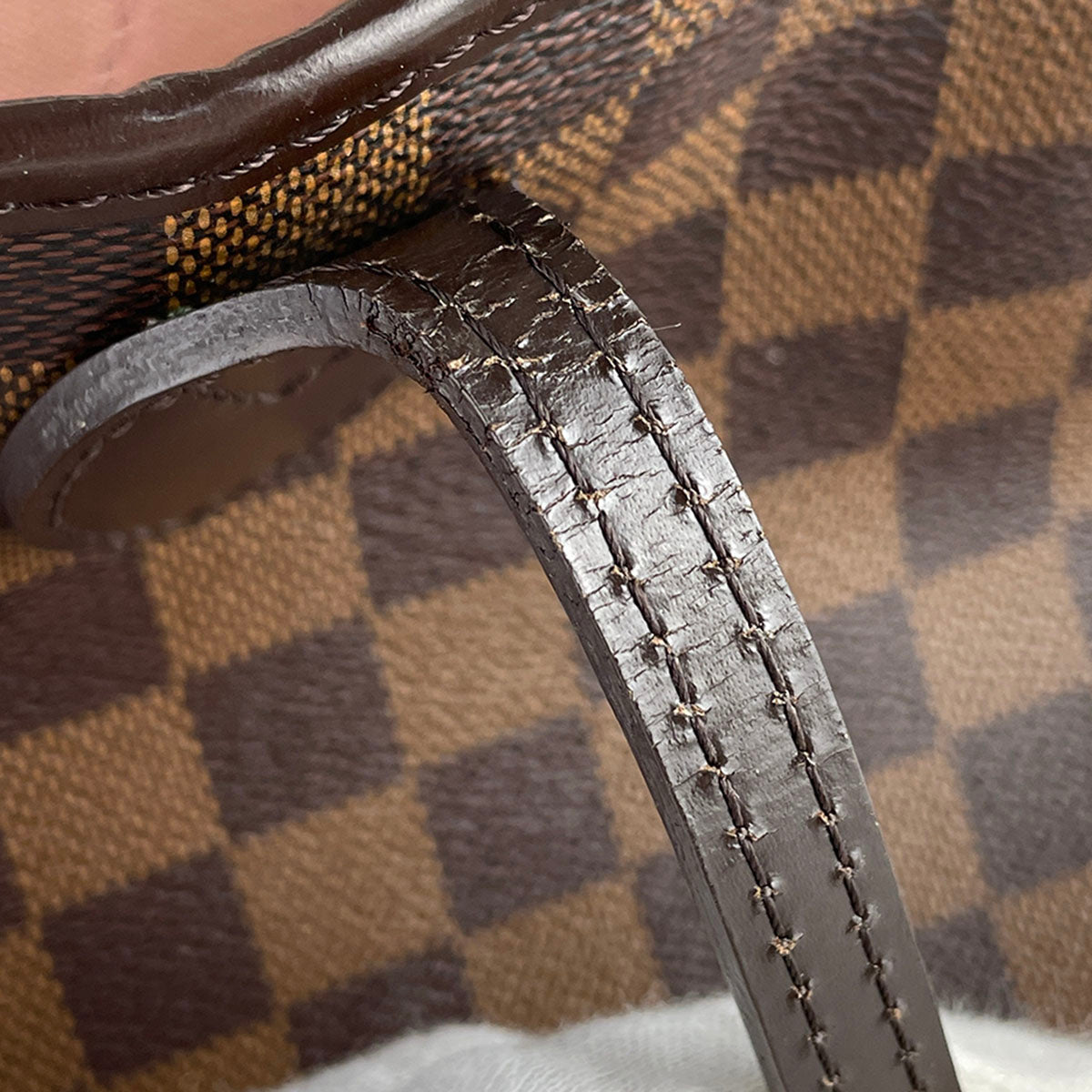Louis Vuitton Damier Neverfull MM Coated Canvas Fabric Brown Tote bag 4826