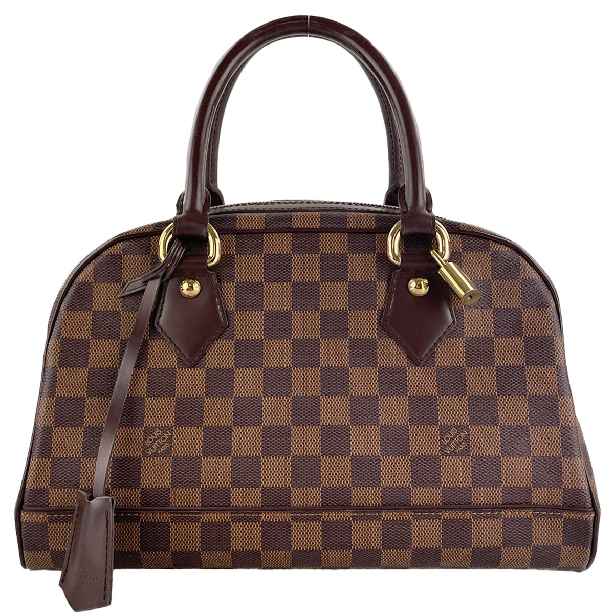 Louis Vuitton Damier Duomo Coated Canvas Suede Brown Handbag 4905