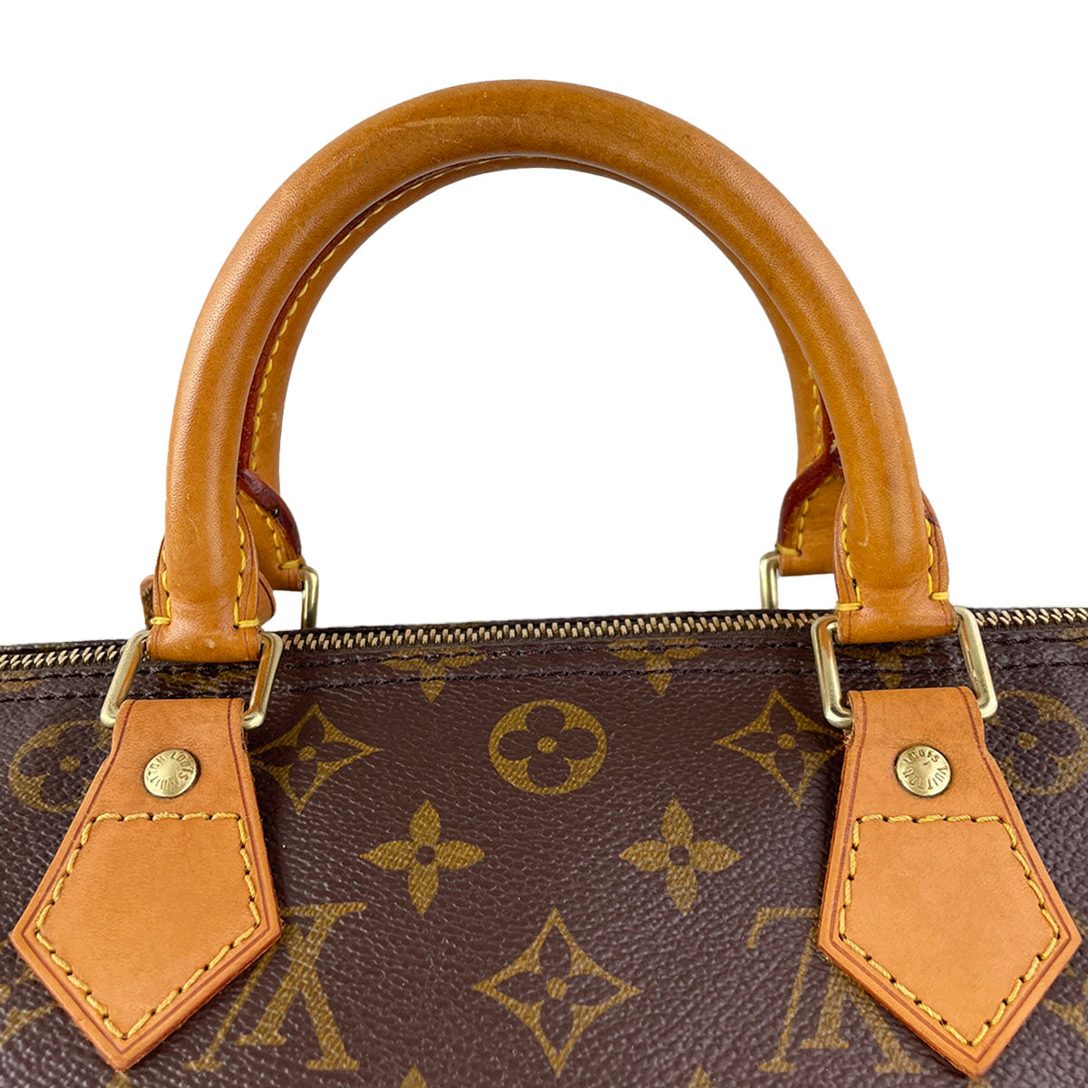 Louis Vuitton Monogram Speedy 30 Coated Canvas Fabric Brown Handbag 4865