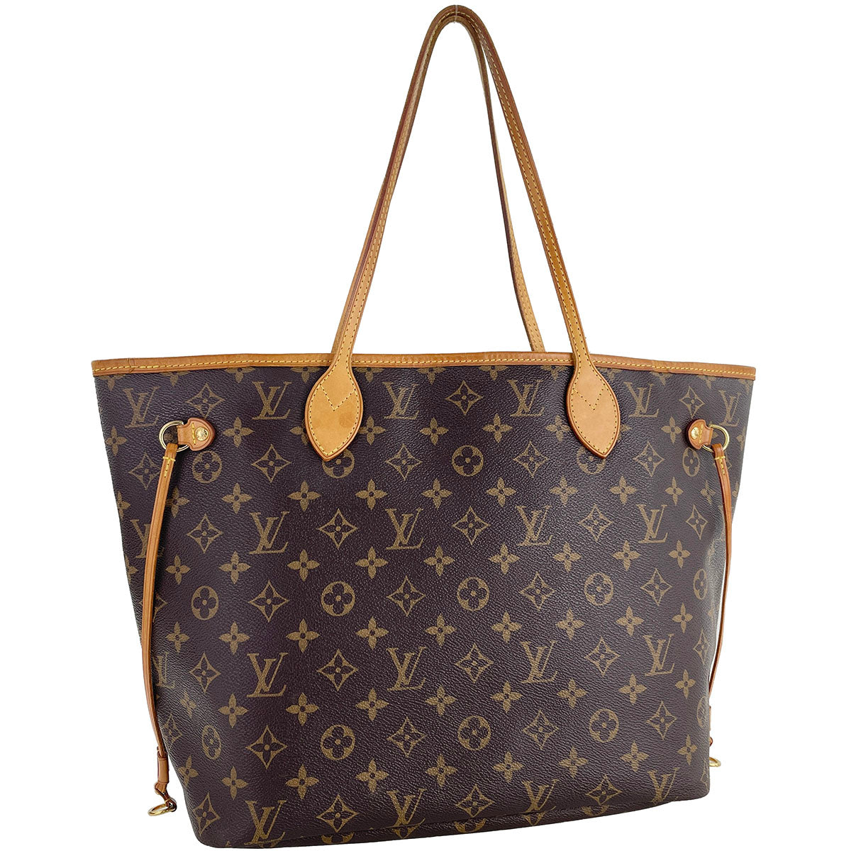 Louis Vuitton Monogram Neverfull MM Coated Canvas Fabric Brown Tote bag 4910
