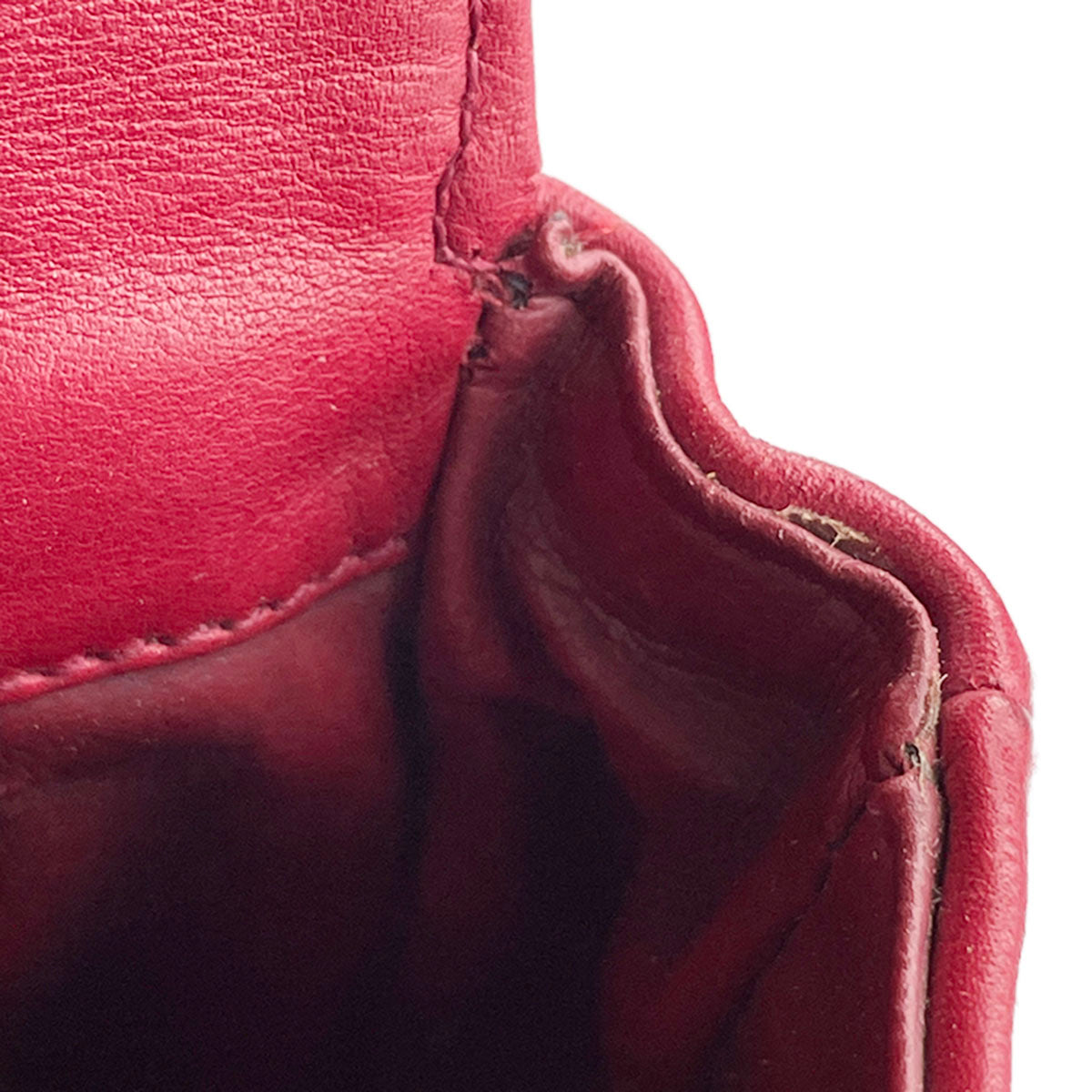 CHANEL Matelasse Lambskin Leather Red Waist bag 4921