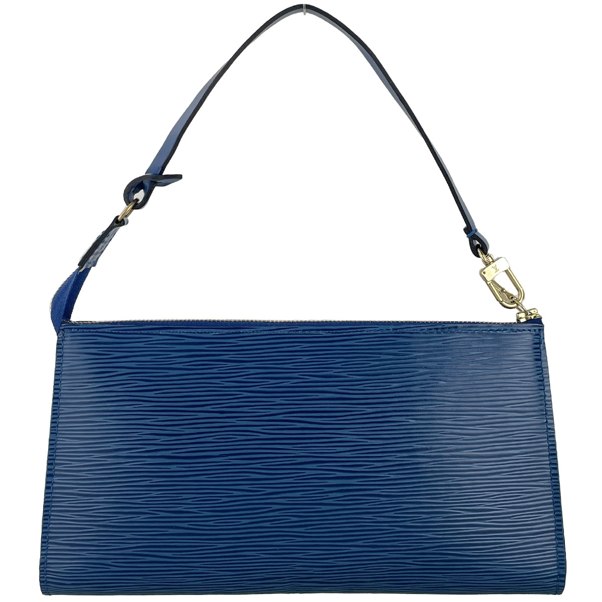 Louis Vuitton Epi Pochette Accessoires Leather Suede Blue Handbag 4942