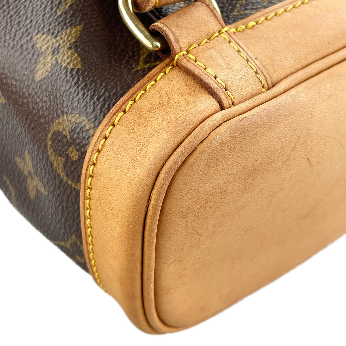 Louis Vuitton Monogram Montsouris PM Coated Canvas Brown Backpack Bag 4873
