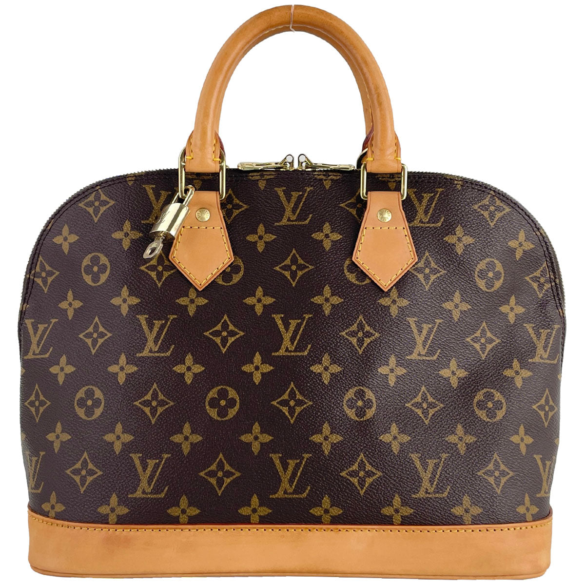 Louis Vuitton Monogram Alma Coated Canvas Fabric Brown Handbag 4838