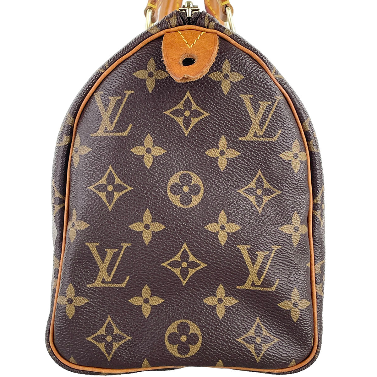 Louis Vuitton Monogram Speedy 25 Coated Canvas Fabric Brown Handbag 4941
