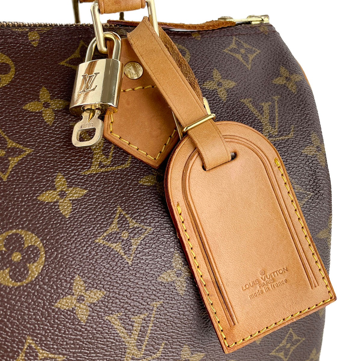 Louis Vuitton Monogram Speedy 30 Coated Canvas Fabric Brown Handbag 4866