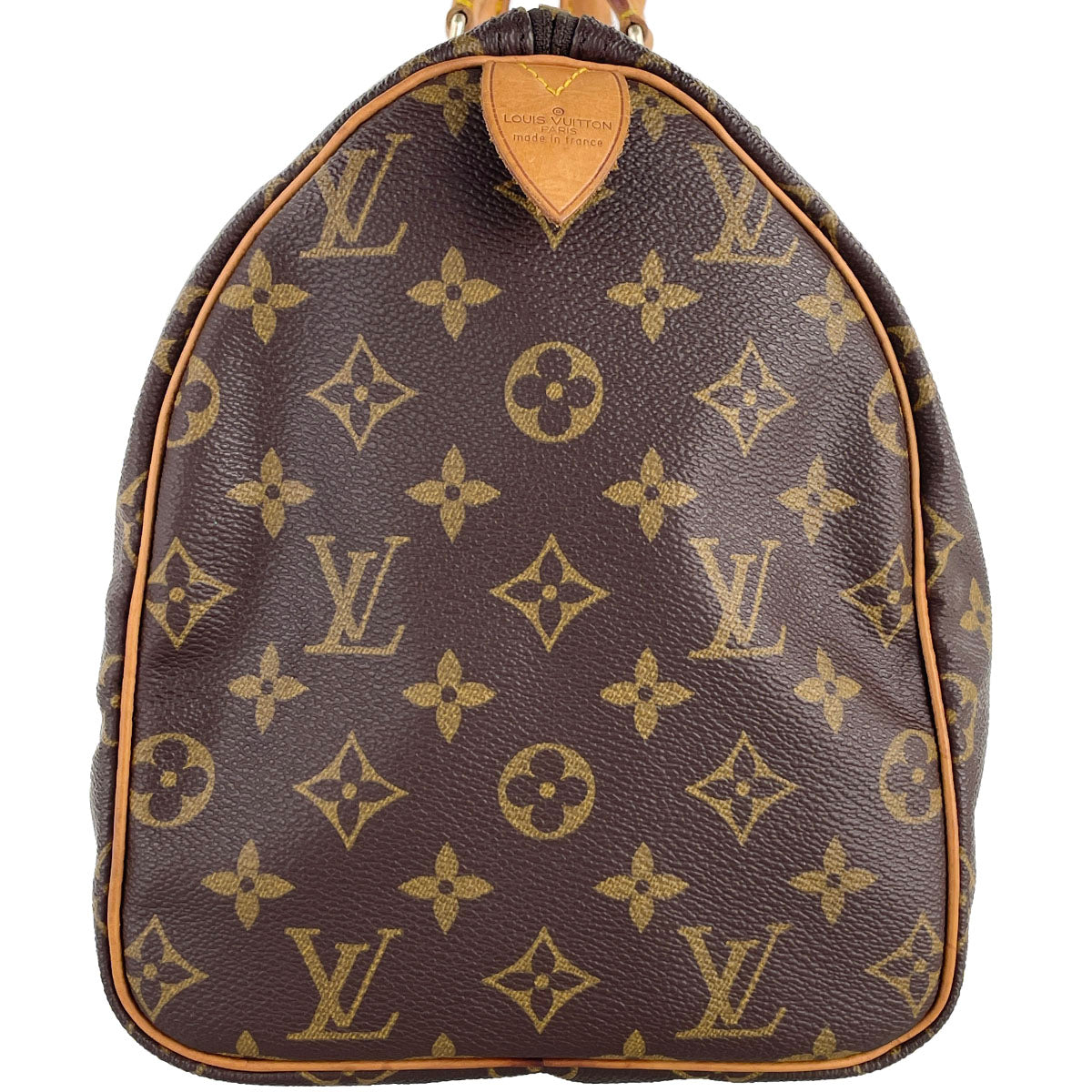 Louis Vuitton Monogram Speedy 30 Coated Canvas Fabric Brown Handbag 4931