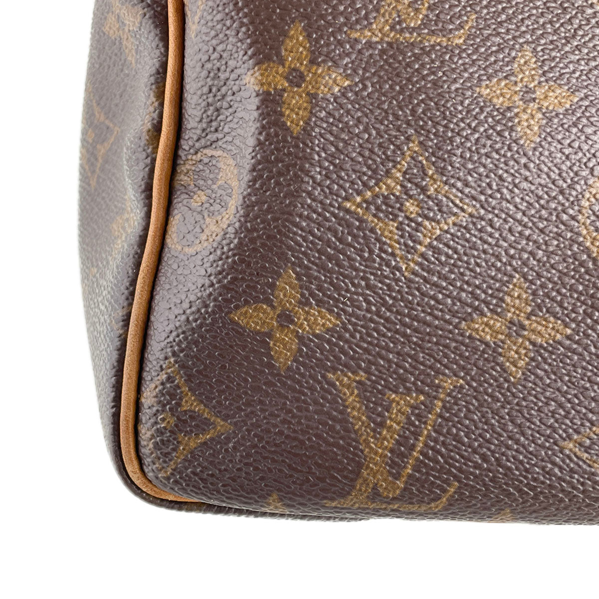 Louis Vuitton Monogram Speedy 30 Coated Canvas Fabric Brown Handbag 4885