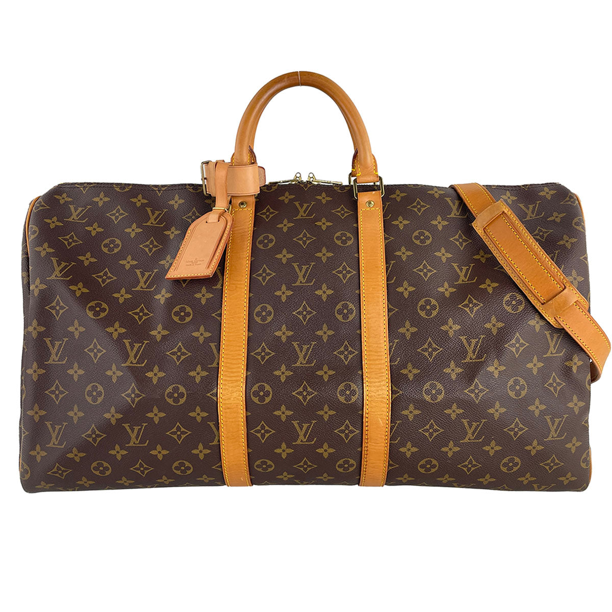 Louis Vuitton Monogram Keepall Bandouliere 55 Coated Canvas  Boston Bag 4880