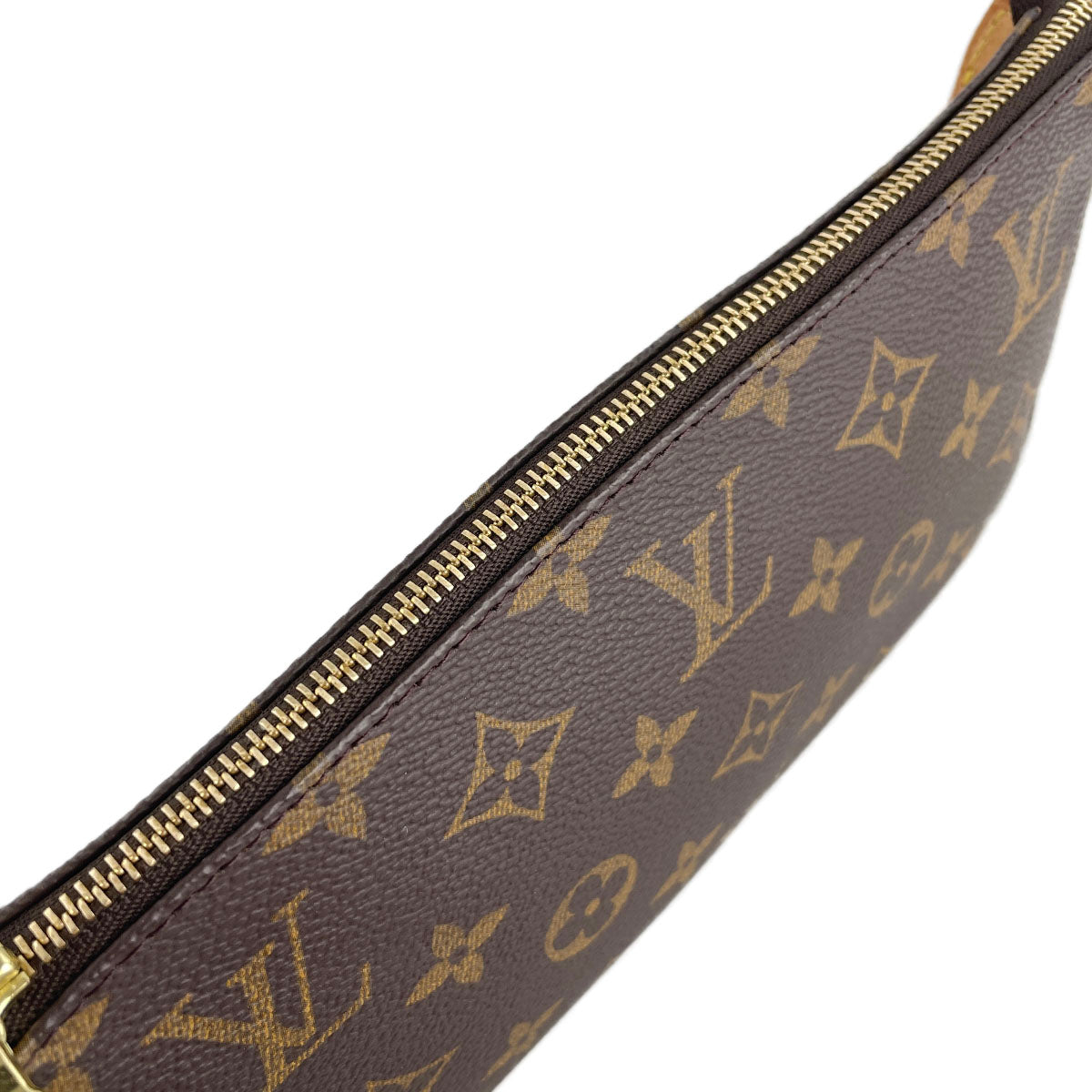 Louis Vuitton Monogram Pochette Accessoires Coated Canvas Brown Handbag 4883